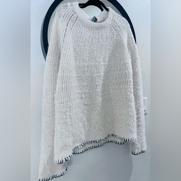 Raquel Allegra Sweater Oat Wool Size Womens XL EUC White - Picture 3 of 14